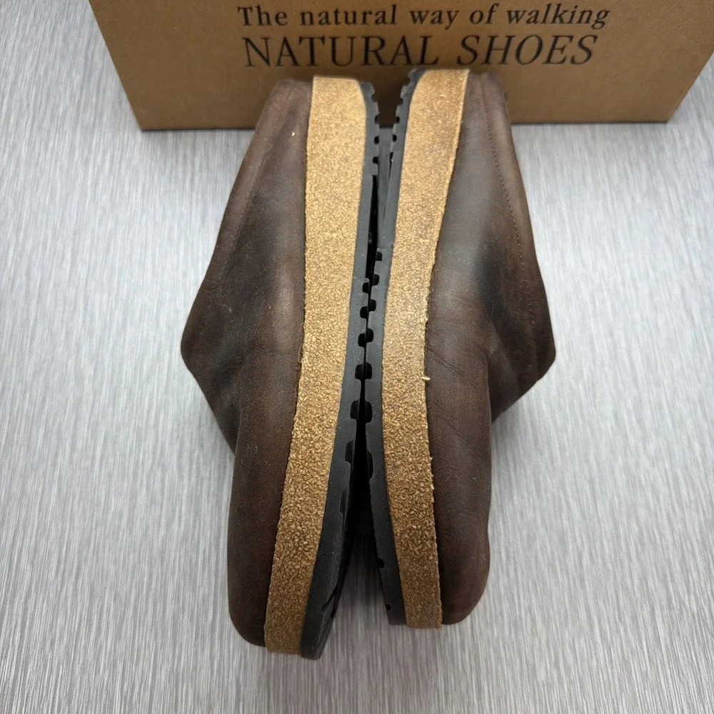 Haflinger Kodiak Leather Clogs Mens EU 43 US 10 Smokey Brown Oiled Nubuck